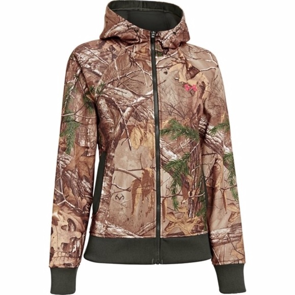 Under Armour Tops - NWT Under Armour Camo Realtree Full Zip Hoodie Top